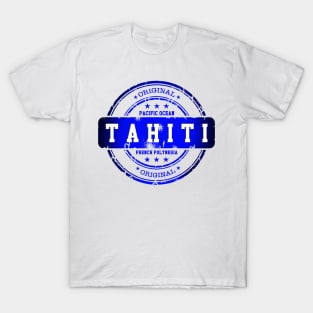 TAHITI Stamp Blue Paradise T-Shirt